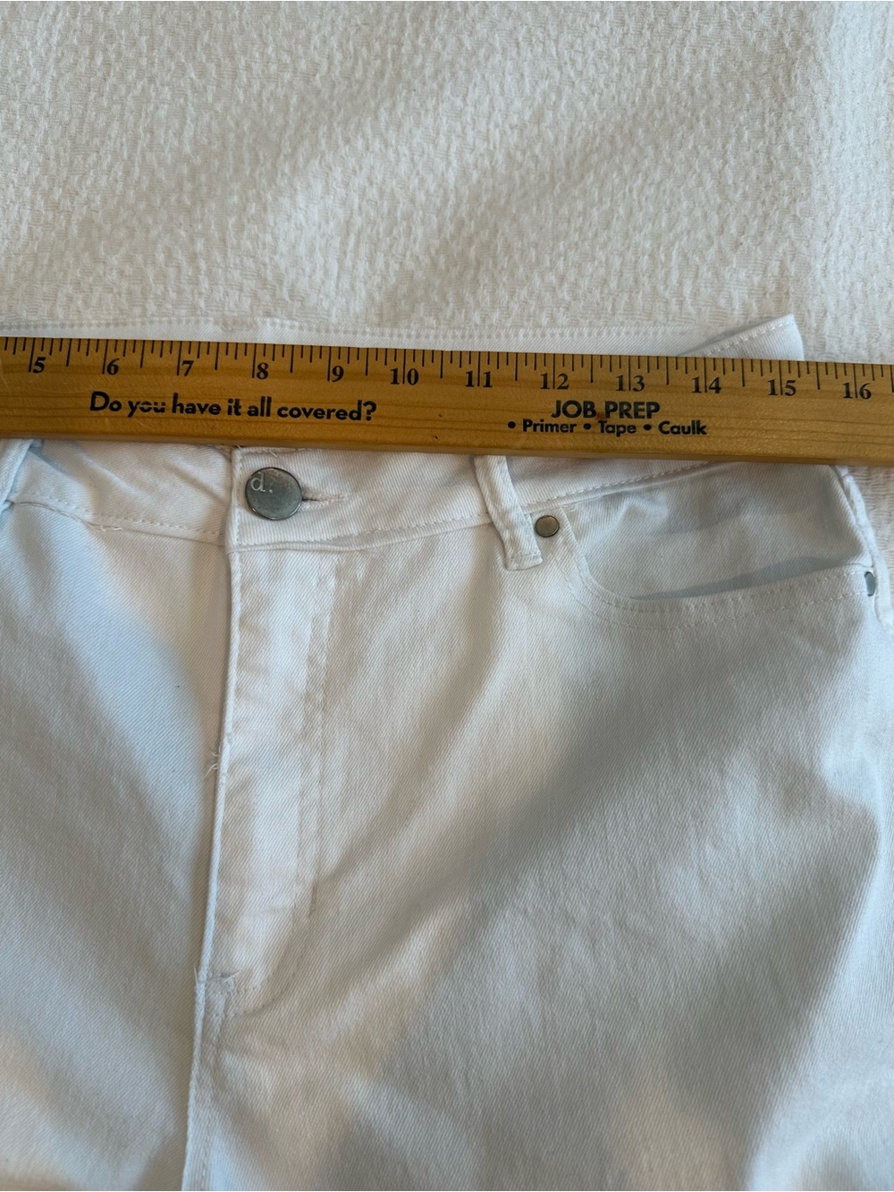 d. jeans White Wide Leg Cargo Style Jeans - Picture 9 of 12